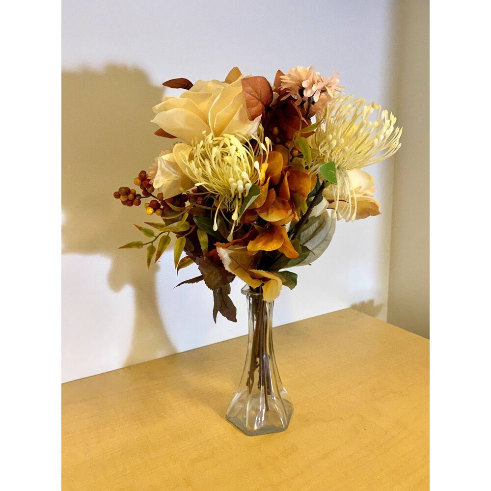 Thrifted Fall Flowers Vase